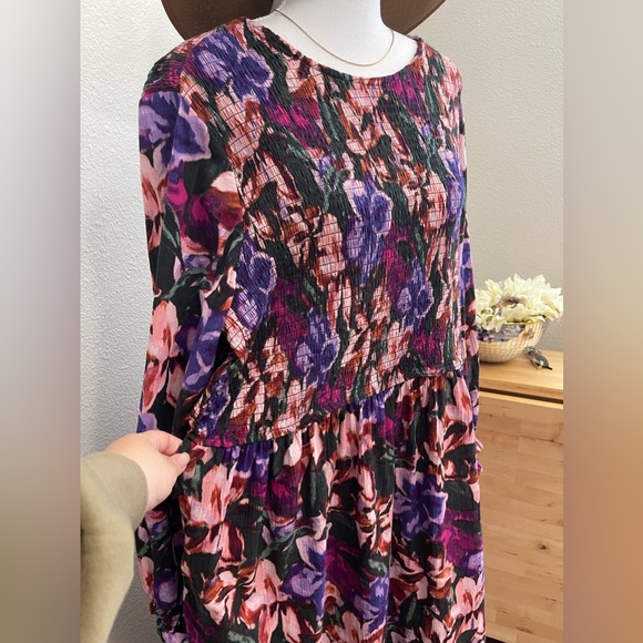 100% Cotton Long Sleeve Floral Dress - Picture 12 of 14